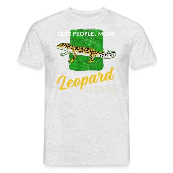Reptilienliebhaber Weniger Menschen Mehr Leopard Geckos - Männer T-Shirt - Grau meliert - Vorne - AI Model Male 178 dark (178cm)