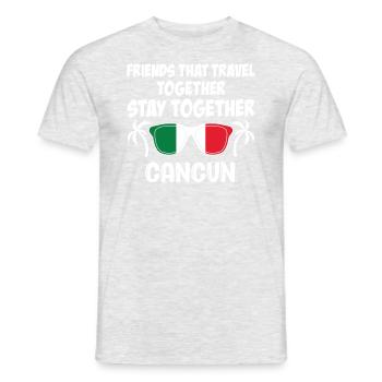 Amis qui voyagent ensemble Cancun Girls Trip - T-shirt homme - gris chiné - Devant - AI Model Male 178 dark (178cm)