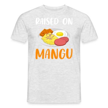 Proud Dominican Raised on Mangu Breakfast Food - Men's T-Shirt - heather grey - Front - AI Model Male 178 dark (178cm)