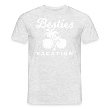 Besties Vacation Best Friends Trip graphique - T-shirt homme - gris chiné - Devant - AI Model Male 178 dark (178cm)