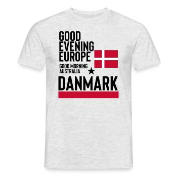 Danemark Eurovision - T-shirt homme - gris chiné - Devant - AI Model Male 178 dark (178cm)