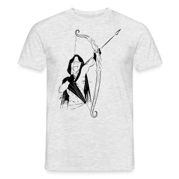 Tir à l’arc - Archer - T-shirt homme - gris chiné - Devant - AI Model Male 178 dark (178cm)