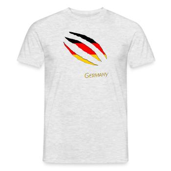 Germany Risse Claws Krallen - Männer T-Shirt - Grau meliert - Vorne - AI Model Male 178 dark (178cm)