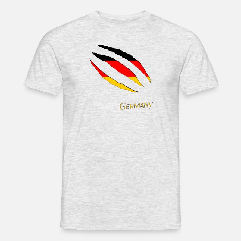 Germany Risse Claws Krallen - Männer T-Shirt - Grau meliert