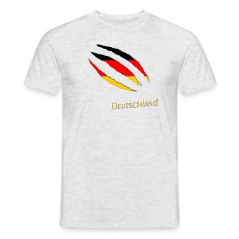 Deutschland - Männer T-Shirt - Grau meliert - Vorne - AI Model Male 178 dark (178cm)