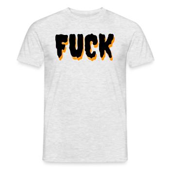 F.U.C.K. - FUCK par TitanTees - T-shirt homme - gris chiné - Devant - AI Model Male 178 dark (178cm)