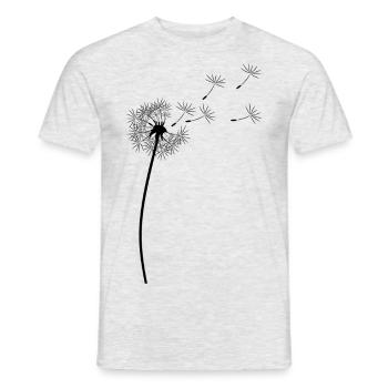 Dandelion - Men's T-Shirt - heather grey - Front - AI Model Male 178 dark (178cm)