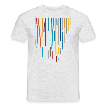 Muster Farben Streifen - Männer T-Shirt - Grau meliert - Vorne - AI Model Male 178 dark (178cm)