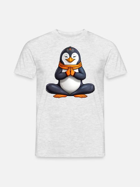 Yogi Penguin - Men's T-Shirt - heather grey