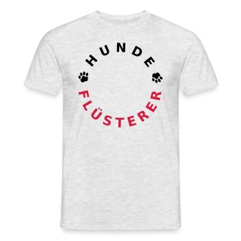 Hundeflüsterer 2C - Männer T-Shirt - Grau meliert - Vorne - AI Model Male 178 dark (178cm)