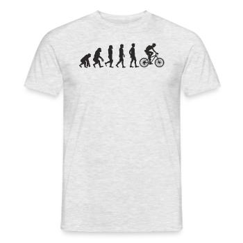 Evolution Bicycle - Men's T-Shirt - heather grey - Front - AI Model Male 178 dark (178cm)