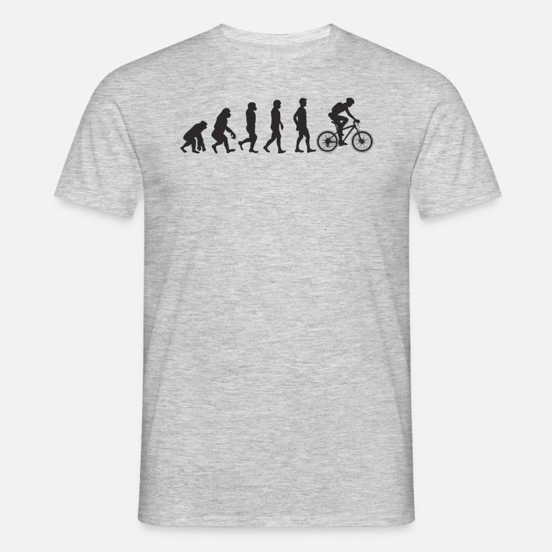 Evolution Bicycle - Männer T-Shirt - Grau meliert