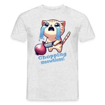 Onion Cat - Men's T-Shirt - heather grey - Front - AI Model Male 178 dark (178cm)