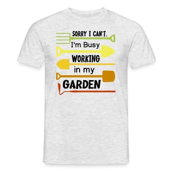 Citation amusante de jardinier, amoureux de la - T-shirt homme - gris chiné - Devant - AI Model Male 178 dark (178cm)