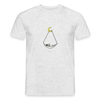 Night History - Men's T-Shirt - heather grey - Front - AI Model Male 178 dark (178cm)