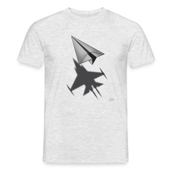 Papier Jet - Männer T-Shirt - Grau meliert - Vorne - AI Model Male 178 dark (178cm)