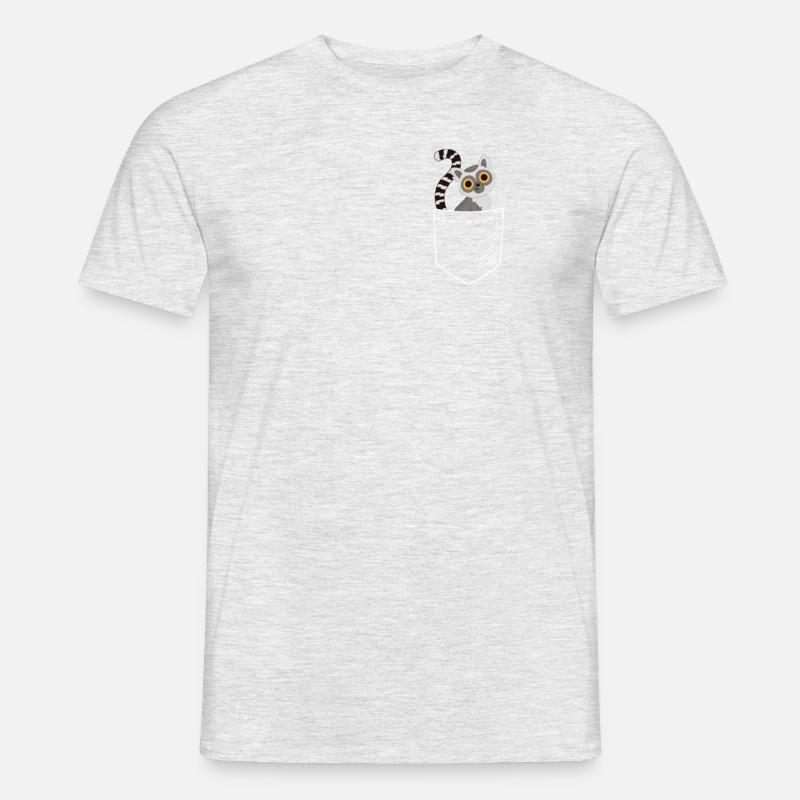 Lemur - Männer T-Shirt - Grau meliert
