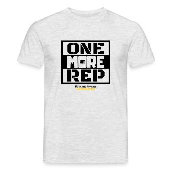 One More Rep - Men's T-Shirt - heather grey - Front - AI Model Male 178 dark (178cm)