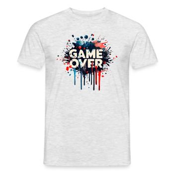 T-shirt Gamer Console Gaming Anniversaire Gaming - T-shirt homme - gris chiné - Devant - AI Model Male 178 dark (178cm)