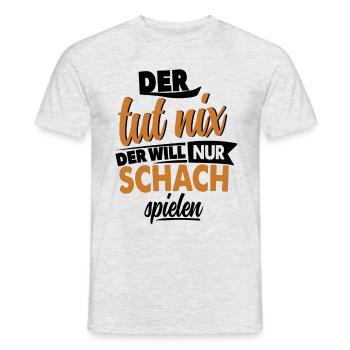 Schach Spruch - Männer T-Shirt - Grau meliert - Vorne - AI Model Male 178 dark (178cm)