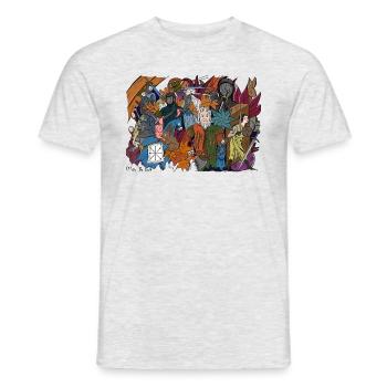 HEMA PopArt - T-shirt homme - gris chiné - Devant - AI Model Male 178 dark (178cm)