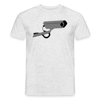 Security camera - Men's T-Shirt - heather grey - Front - AI Model Male 178 dark (178cm)