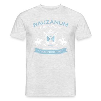 BAUZANUM POLO CLUB - Männer T-Shirt - Grau meliert - Vorne - AI Model Male 178 dark (178cm)