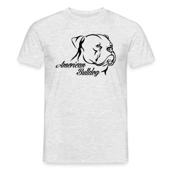 American Bulldog - Männer T-Shirt - Grau meliert - Vorne - AI Model Male 178 dark (178cm)