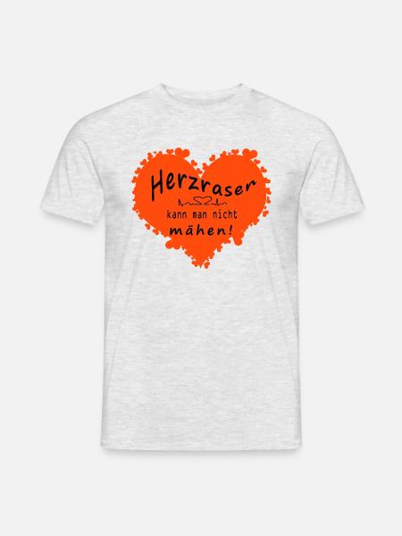 Herzrasen - Männer T-Shirt - Grau meliert