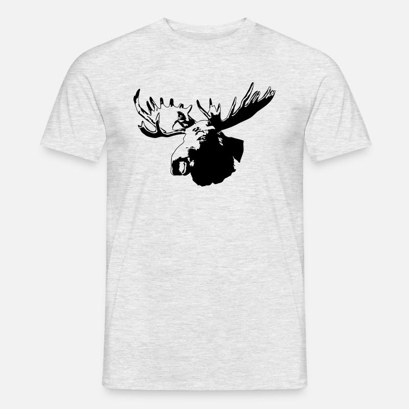 elch - elk - moose - jagd - jäger - Männer T-Shirt - Grau meliert