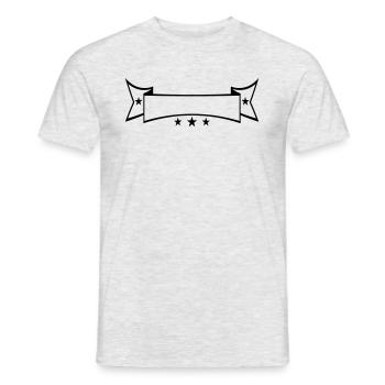 edel sterne verziert geschwungen banner design log - Männer T-Shirt - Grau meliert - Vorne - AI Model Male 178 dark (178cm)