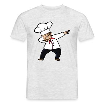 Lustige nette betupfende Kochs-Geschenk-Idee - Männer T-Shirt - Grau meliert - Vorne - AI Model Male 178 dark (178cm)
