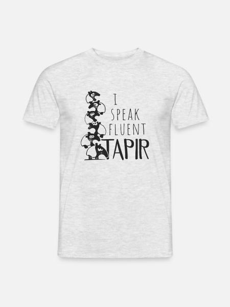 I Speak Fluent Tapir! Coole Schabracken-Tapire - Männer T-Shirt - Grau meliert