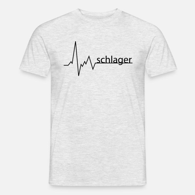 schlager - Männer T-Shirt - Grau meliert