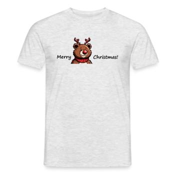 Frohe Weihnachten - Männer T-Shirt - Grau meliert - Vorne - AI Model Male 178 dark (178cm)