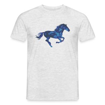 Cheval de cheval - T-shirt homme - gris chiné - Devant - AI Model Male 178 dark (178cm)