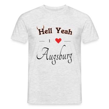 Augsburg - Männer T-Shirt - Grau meliert - Vorne - AI Model Male 178 dark (178cm)