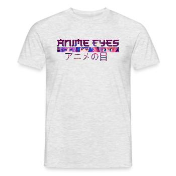 Anime Eyes - Comic - Tokyo - Männer T-Shirt - Grau meliert - Vorne - AI Model Male 178 dark (178cm)