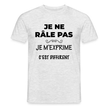 Le papa parfait mais très râleur - T-shirt homme - gris chiné - Devant - AI Model Male 178 dark (178cm)