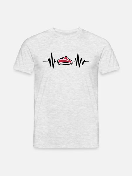 Fleisch - Männer T-Shirt - Grau meliert