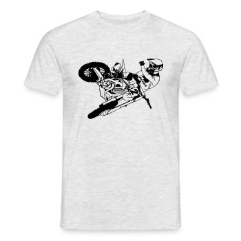 Moto Cross - motocross - Men's T-Shirt - heather grey - Front - AI Model Male 178 dark (178cm)