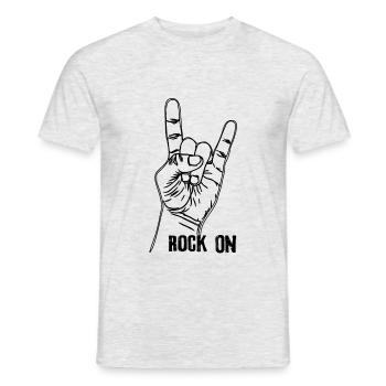Rock On - Metal & Rock Fan Geschenk - Männer T-Shirt - Grau meliert - Vorne - AI Model Male 178 dark (178cm)