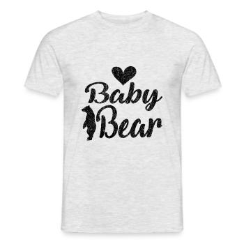 Baby Bear for Parents Baby Partner Look - Men's T-Shirt - heather grey - Front - AI Model Male 178 dark (178cm)