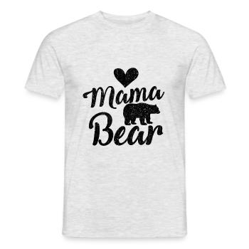 Mama Bear für Eltern Baby Partnerlook - Männer T-Shirt - Grau meliert - Vorne - AI Model Male 178 dark (178cm)