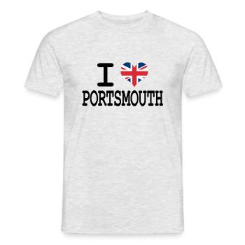 j'aime Portsmouth - T-shirt homme - gris chiné - Devant - AI Model Male 178 dark (178cm)