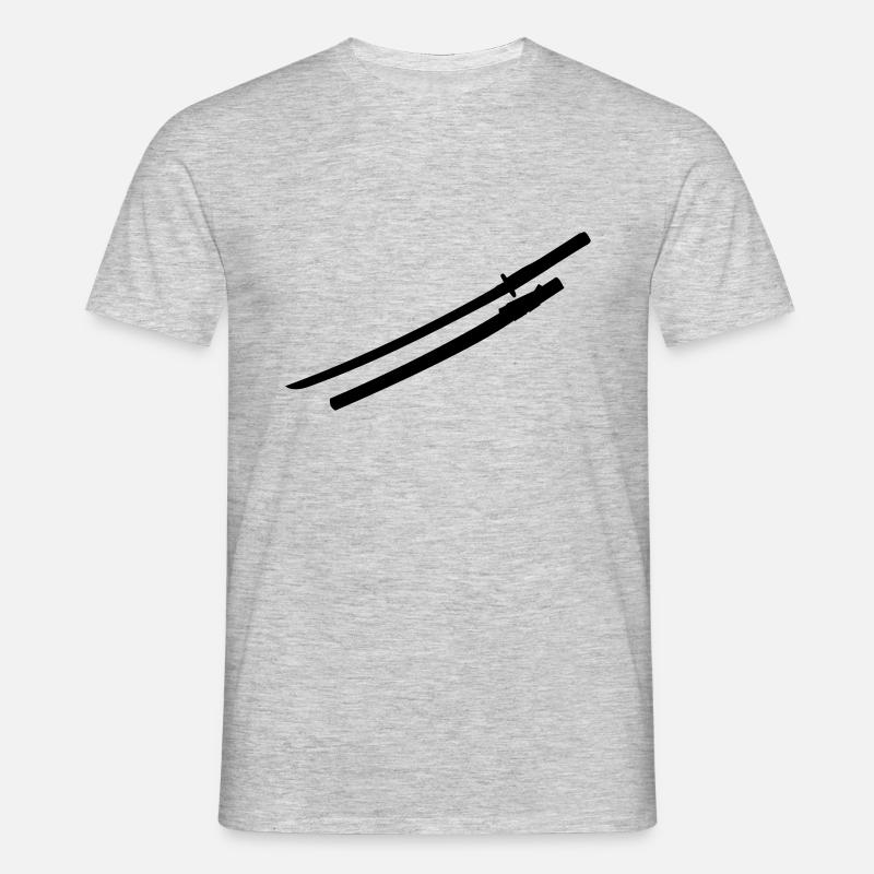 Samurai sword - Men's T-Shirt - heather grey
