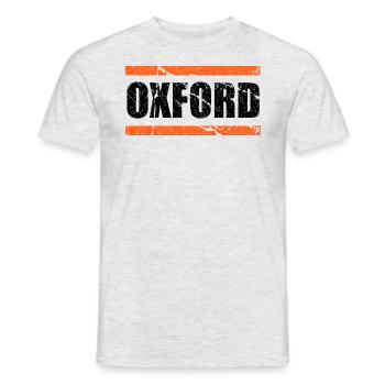 Oxford Vintage - Männer T-Shirt - Grau meliert - Vorne - AI Model Male 178 dark (178cm)