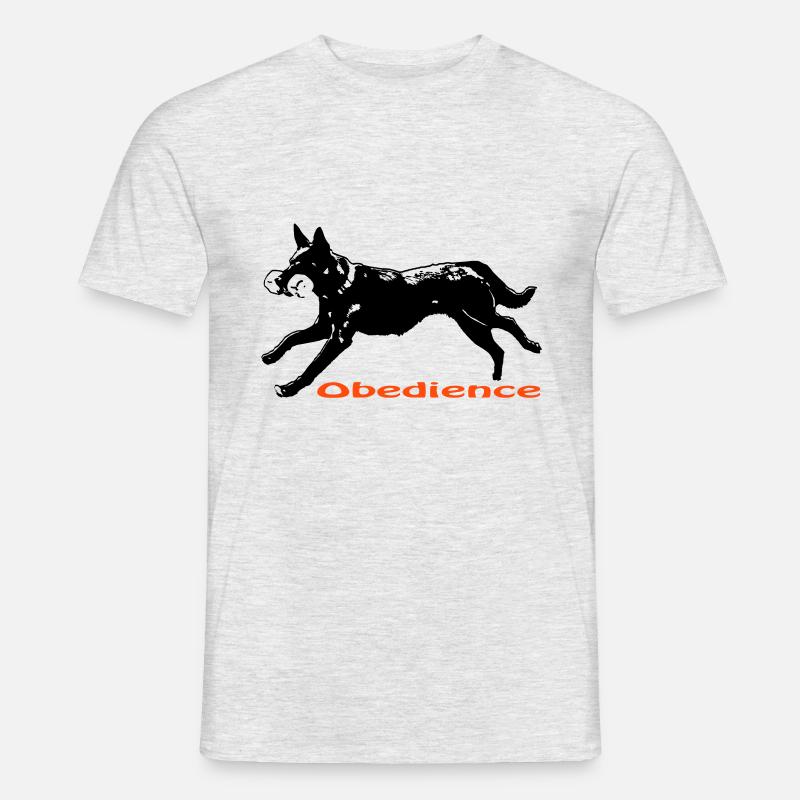 Obedience Kelpie - Männer T-Shirt - Grau meliert
