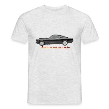 American muscle car - Men's T-Shirt - heather grey - Front - AI Model Male 178 dark (178cm)