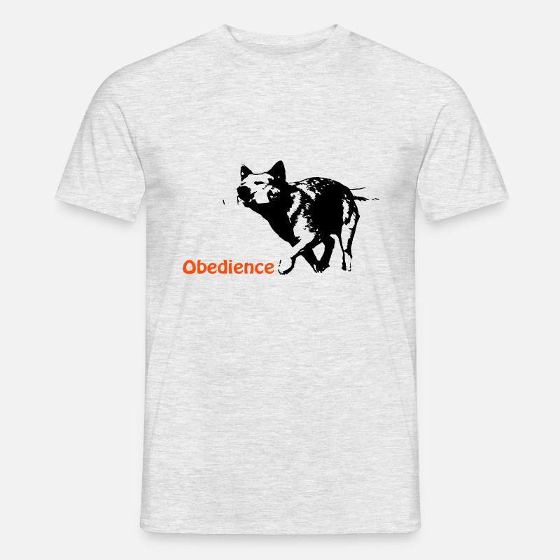 Obedience Cattledog - Männer T-Shirt - Grau meliert